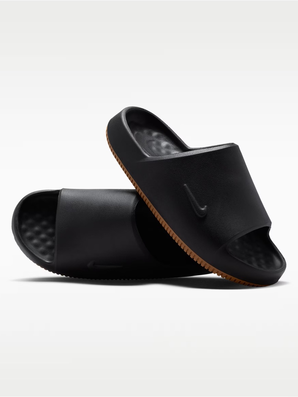 NWB Nike Men’s Calm Slide 2.0 in Color Black/Gum Medium Brown Size 9